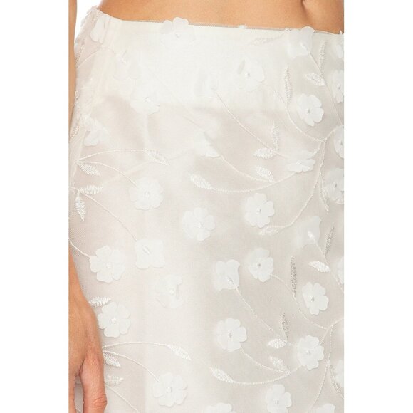 Marlies Grace Heather Skirt White Embellished Floral - Picture 7 of 11